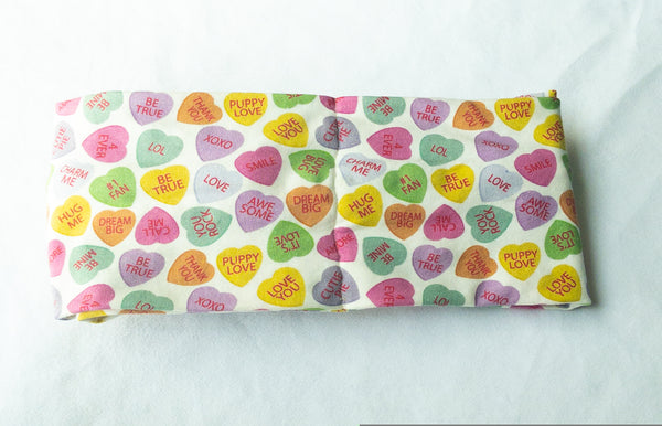 Candy Hearts on White Twisted Turban Headband I The Enchanted Magnolia