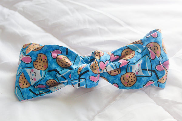 Girls Cookies and Milk Top Knot Headband I The Enchanted Magnolia