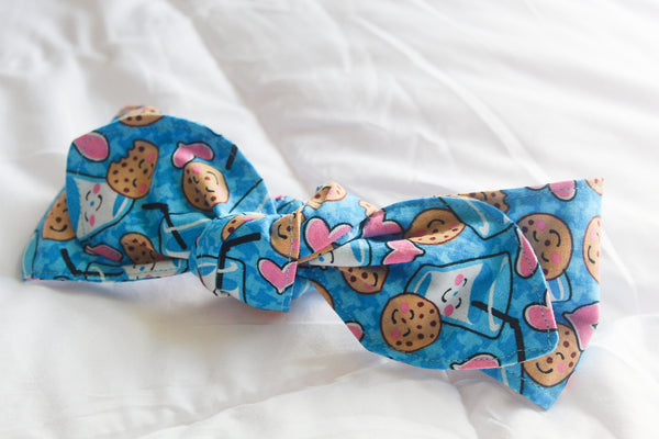 Girls Cookies and Milk Top Knot Headband I The Enchanted Magnolia