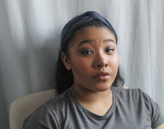 Dark Denim Twist Knot Headband I The Enchanted Magnolia