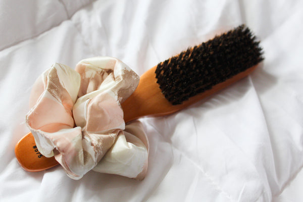 Satin Feather Printed Hair Scrunchie Set I The Enchanted Magnolia