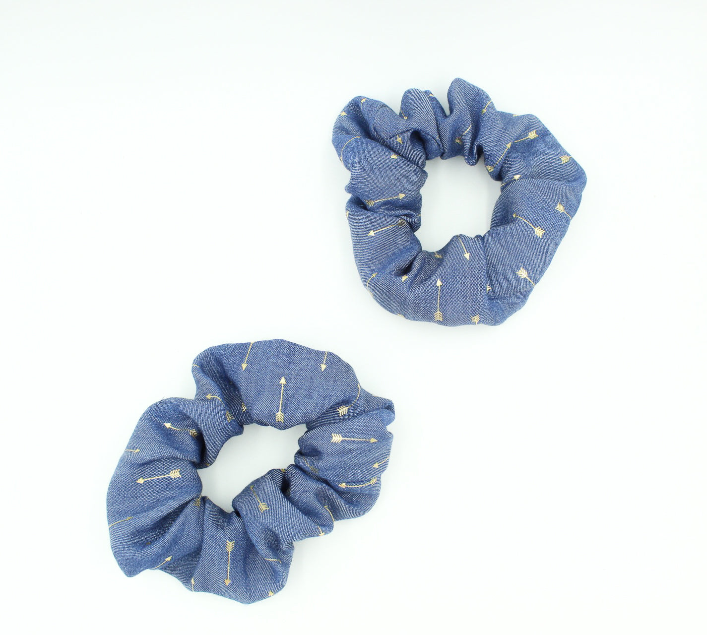 Gold Arrow Printed Hair Scrunchie I The Enchanted Magnolia