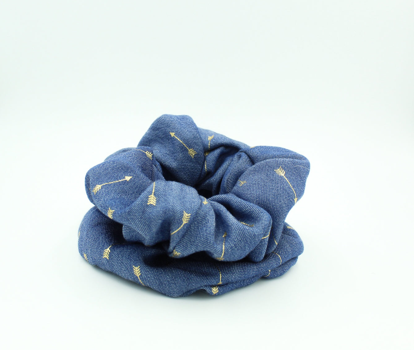 Gold Arrow Printed Hair Scrunchie I The Enchanted Magnolia