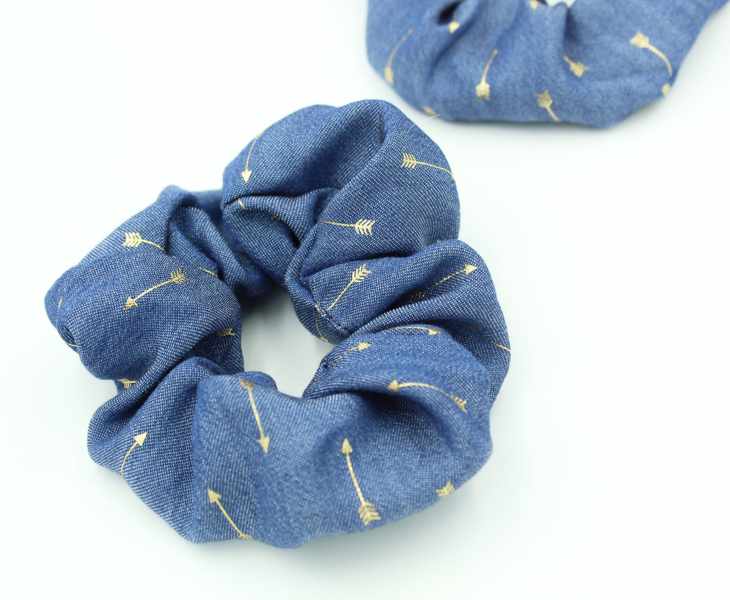 Gold Arrow Printed Hair Scrunchie I The Enchanted Magnolia