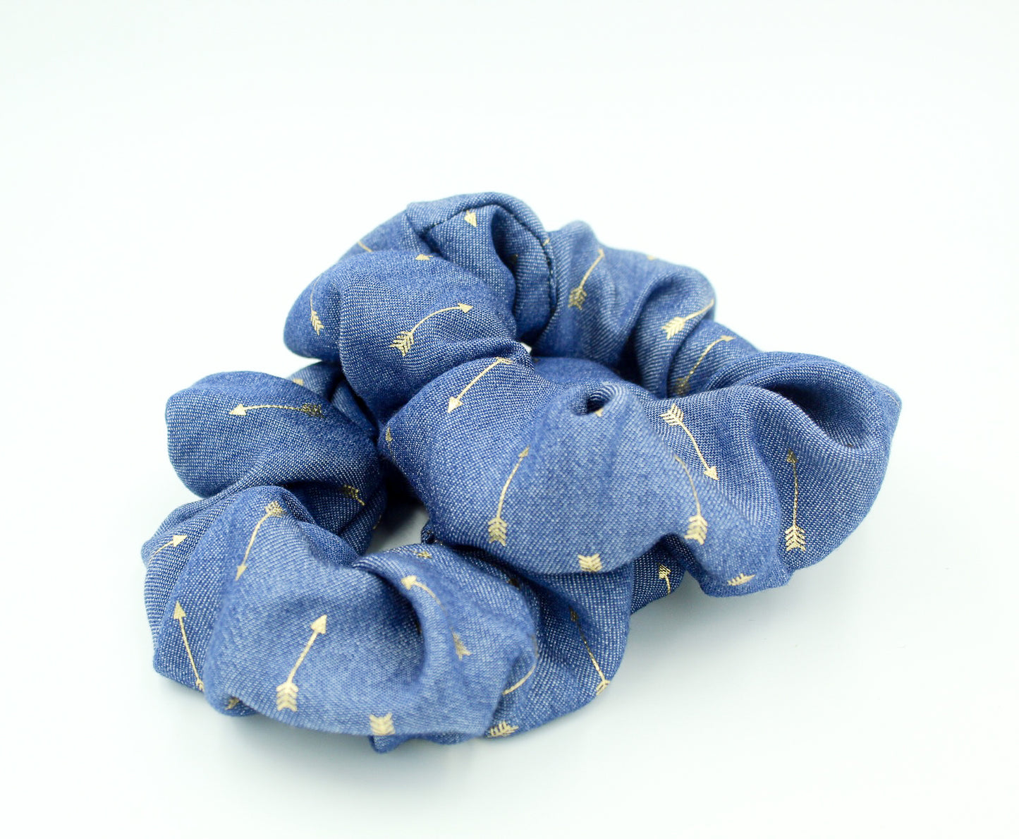 Gold Arrow Printed Hair Scrunchie I The Enchanted Magnolia