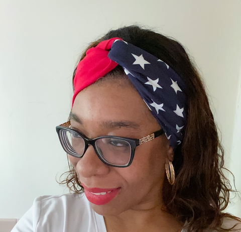 Patriotic Twist Knot Headband I The Enchanted Magnolia