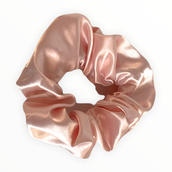 Large Satin Hair Scrunchie - Rosewater Pink - The Enchanted Magnolia