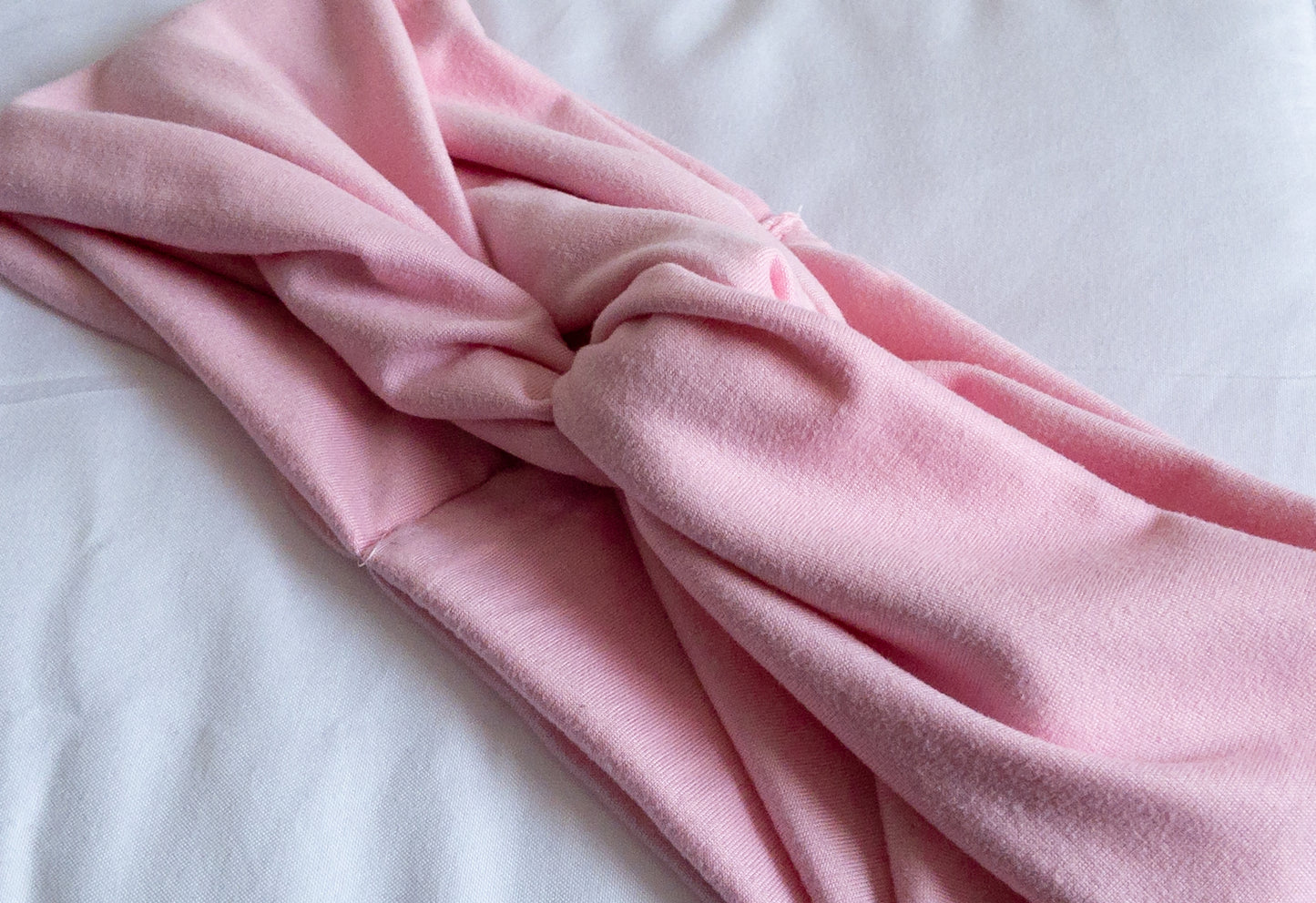 Kids Powder Pink Twisted Turban Headband
