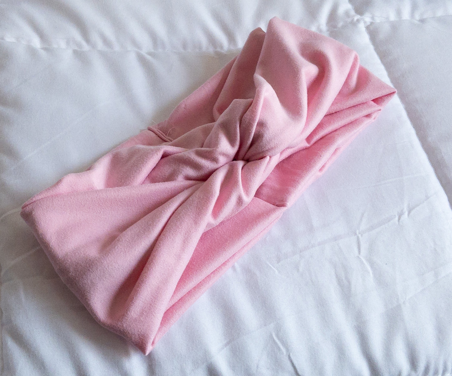 Kids Powder Pink Twisted Turban Headband