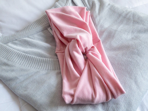 Kids Powder Pink Twisted Turban Headband