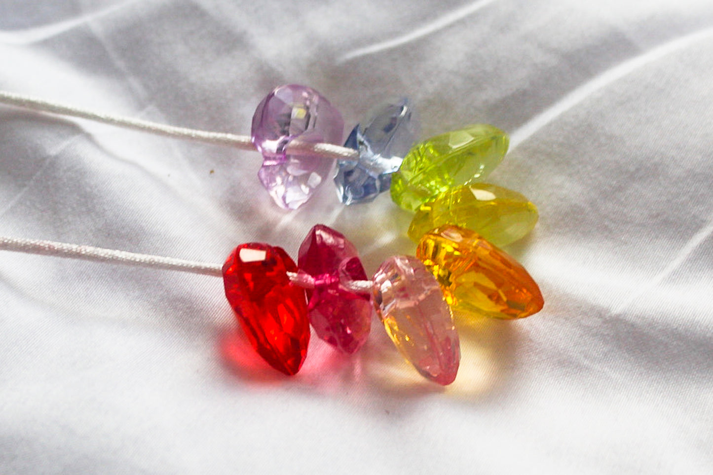Little Girls Rainbow Heart Charm Safety Necklace I The Enchanted Magnolia