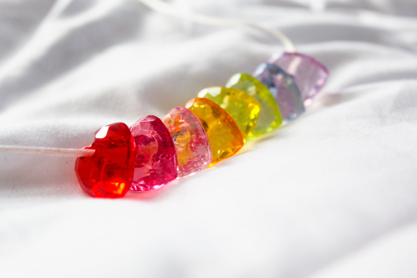Little Girls Rainbow Heart Charm Safety Necklace I The Enchanted Magnolia
