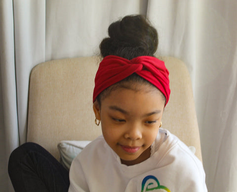 Kids Red Twist Knot Headband I The Enchanted Magnolia