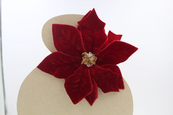 Womens Poinsettia Hair Clip I The Enchanted Magnolia