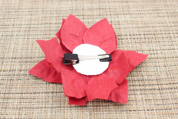 Womens Poinsettia Hair Clip I The Enchanted Magnolia