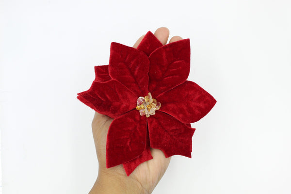 Womens Poinsettia Hair Clip I The Enchanted Magnolia