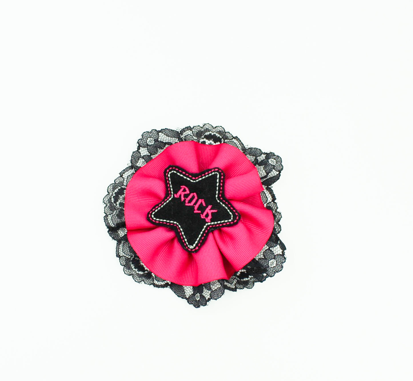 Black Lace Rock Star Hair Bow I The Enchanted Magnolia