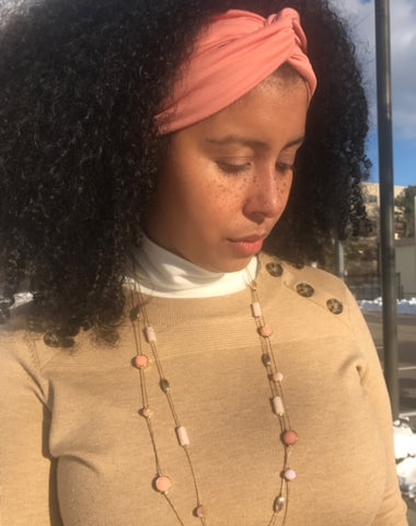 Salmon Twisted Turban Headband I The Enchanted Magnolia