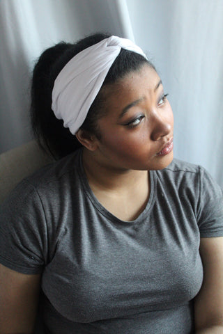 White Twisted Turban Headband I The Enchanted Magnolia