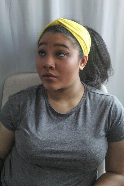 Yellow Twisted Turban Headband I The Enchanted Magnolia