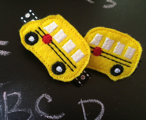 School Bus Barrette Clips I The Enchanted Magnolia