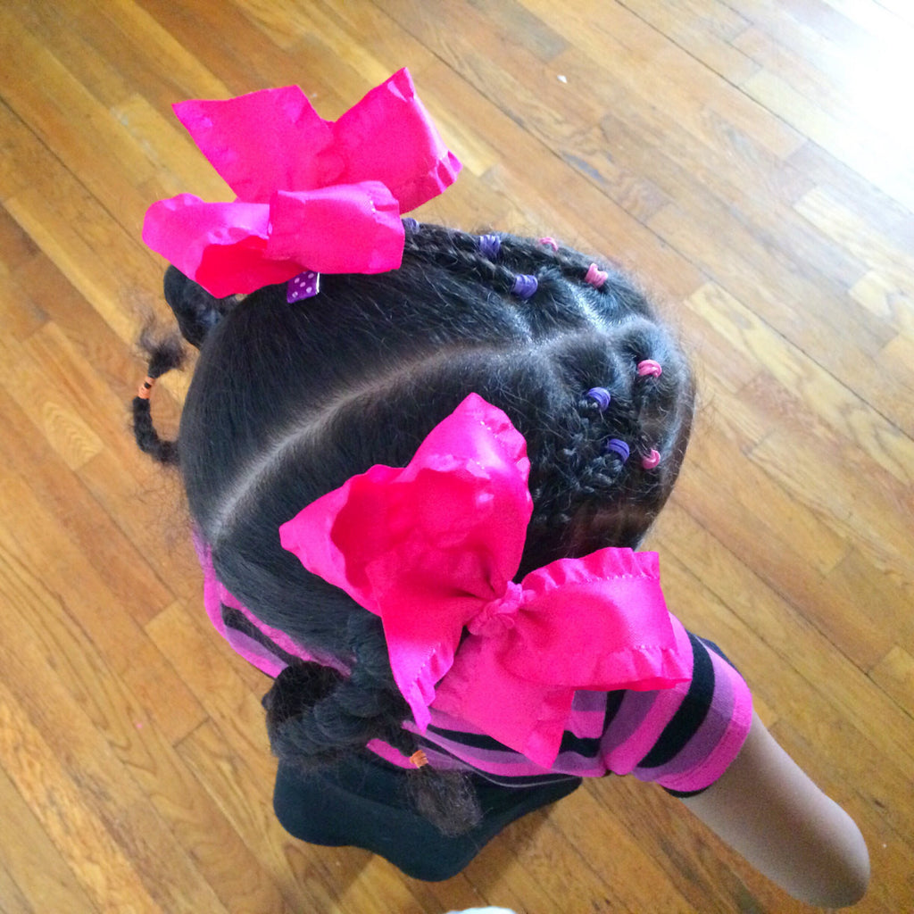 Girls Double Ruffle Boutique Hair Bow - The Enchanted Magnolia