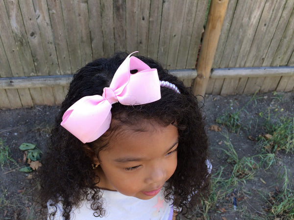 Girls Pearl Special Occasion Headband I Pink