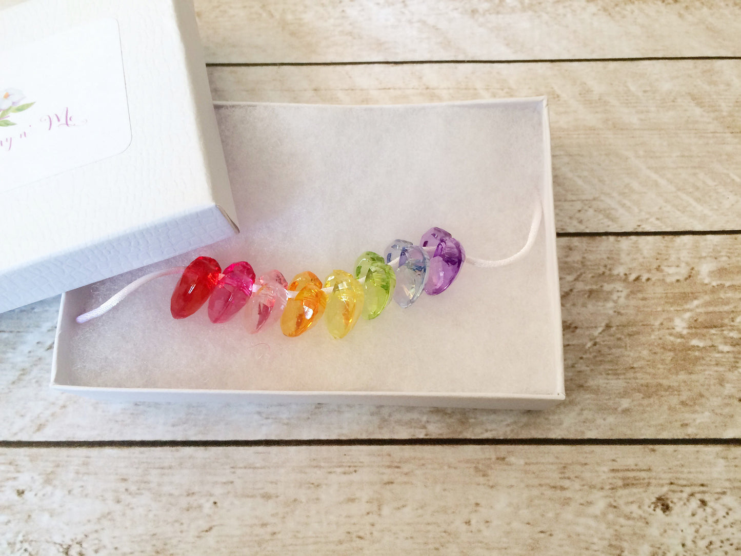 Little Girls Rainbow Heart Charm Safety Necklace I The Enchanted Magnolia