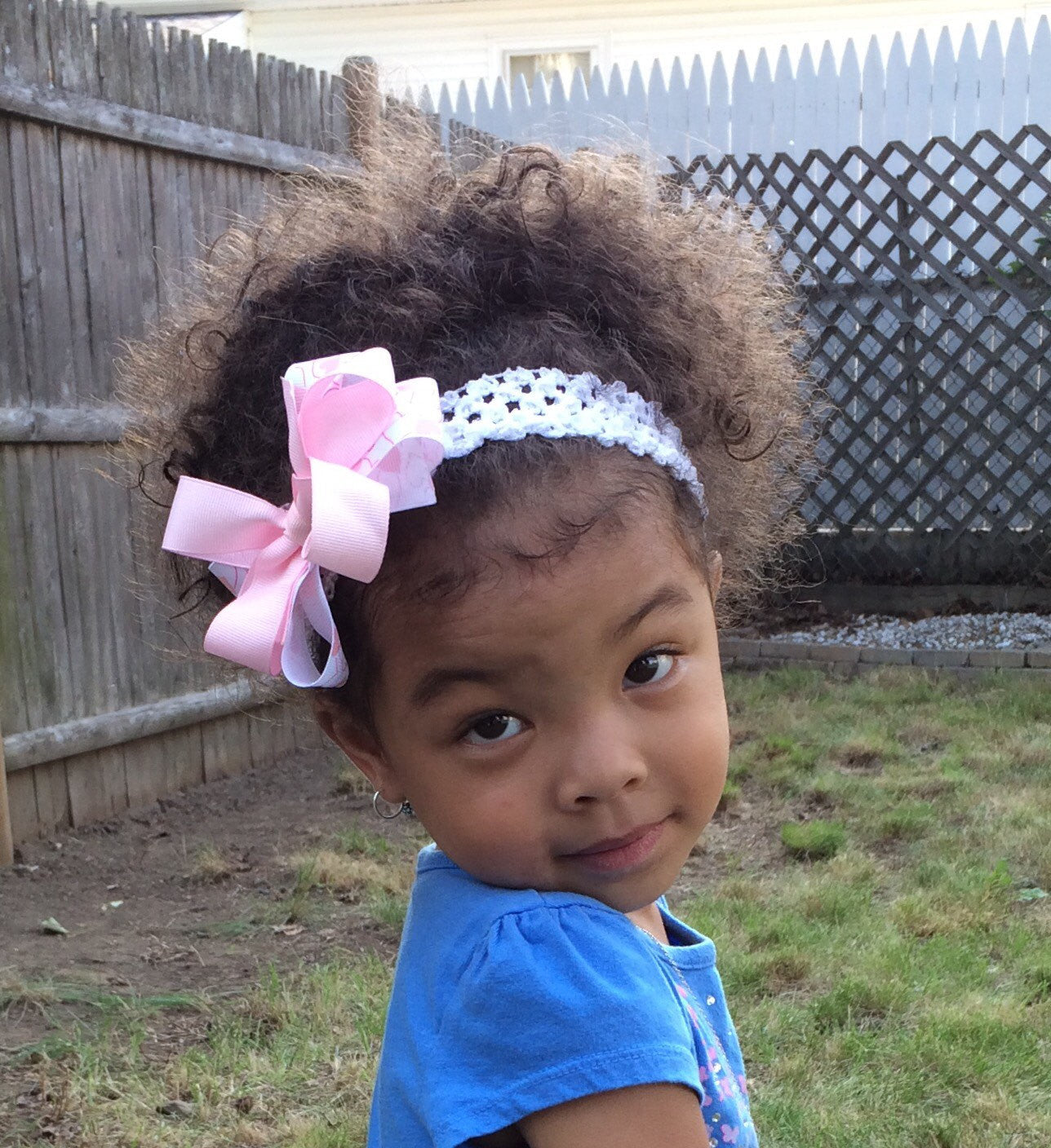 Girls Double Twisted Valentine  Pink Heart Boutique Hair Bow I The Enchanted Magnolia