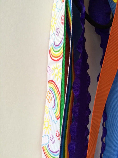 Rainbow Hair Ponytail Ribbon Streamers - The Enchanted Magnolia