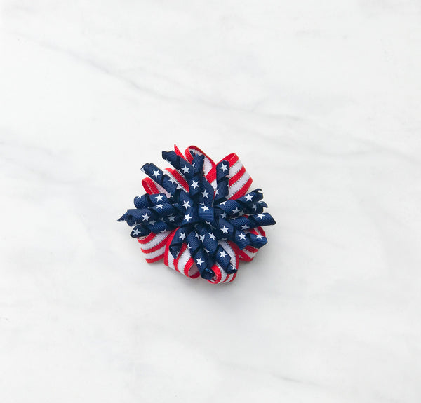 Patriotic Korker Hair Bow