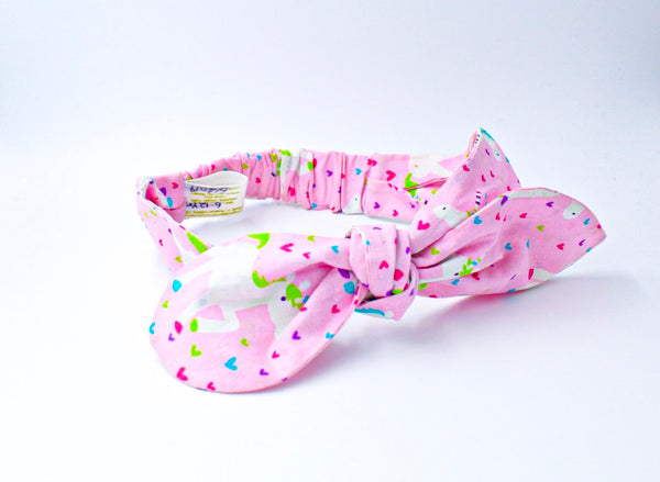Unicorn and Hearts Top Knot Headband-2