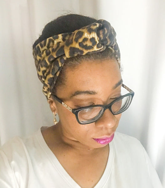 Leopard Animal Print Knotted Headband I The Enchanted Magnolia