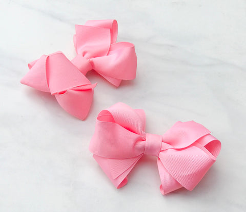 Pink Double Boutique Hair Bow - The Enchanted MagnoliaPink