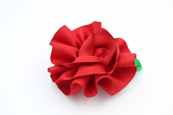 Red Flower Hair Clip I The Enchanted Magnolia