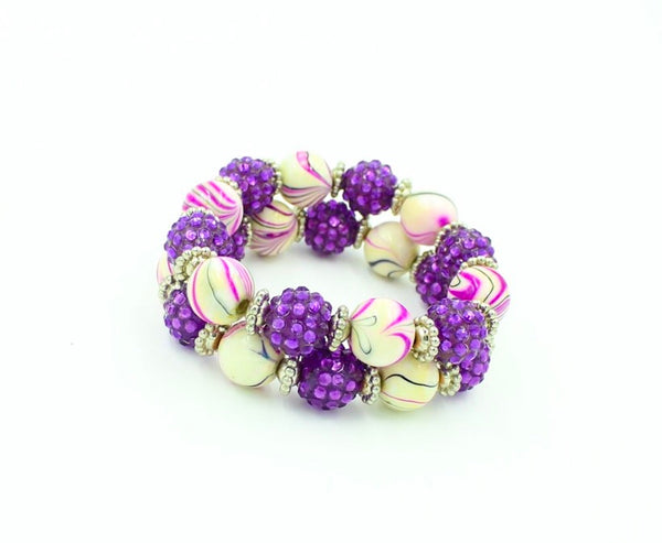 Women's Purple Stretch Bracelet I The Enchanted Magnolia