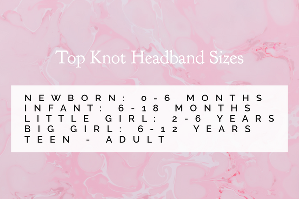 Girls Pink Flowers on Black Top Knot Headband I The Enchanted Magnolia