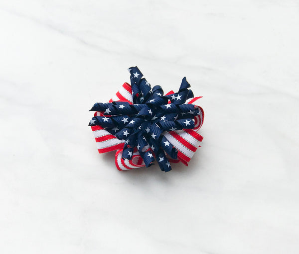 Patriotic Korker Hair Bow