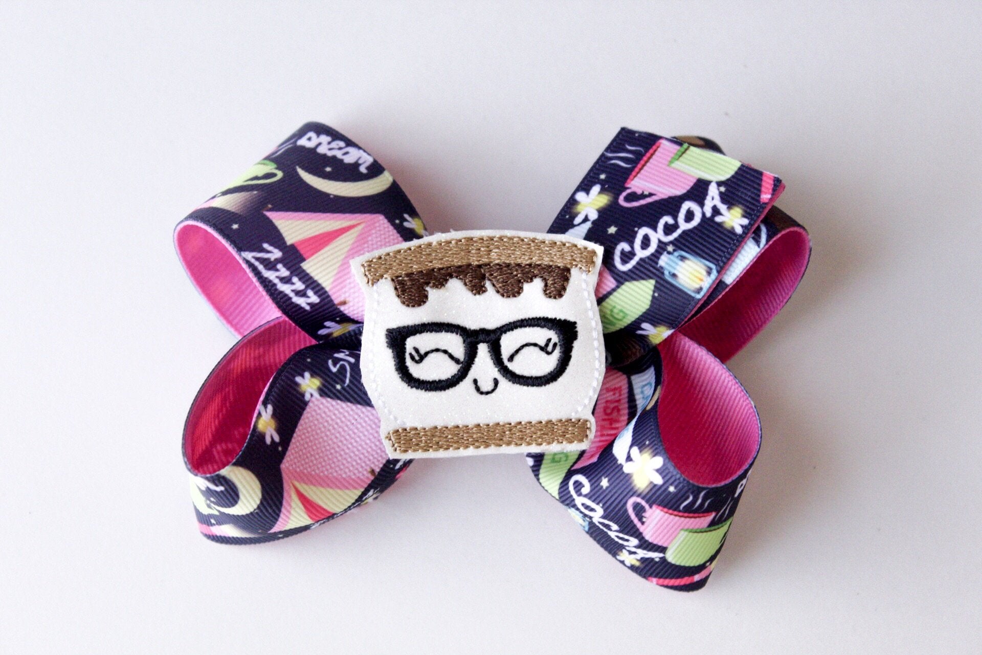 S'more Camping Hair Bow -The Enchanted Magnolia 