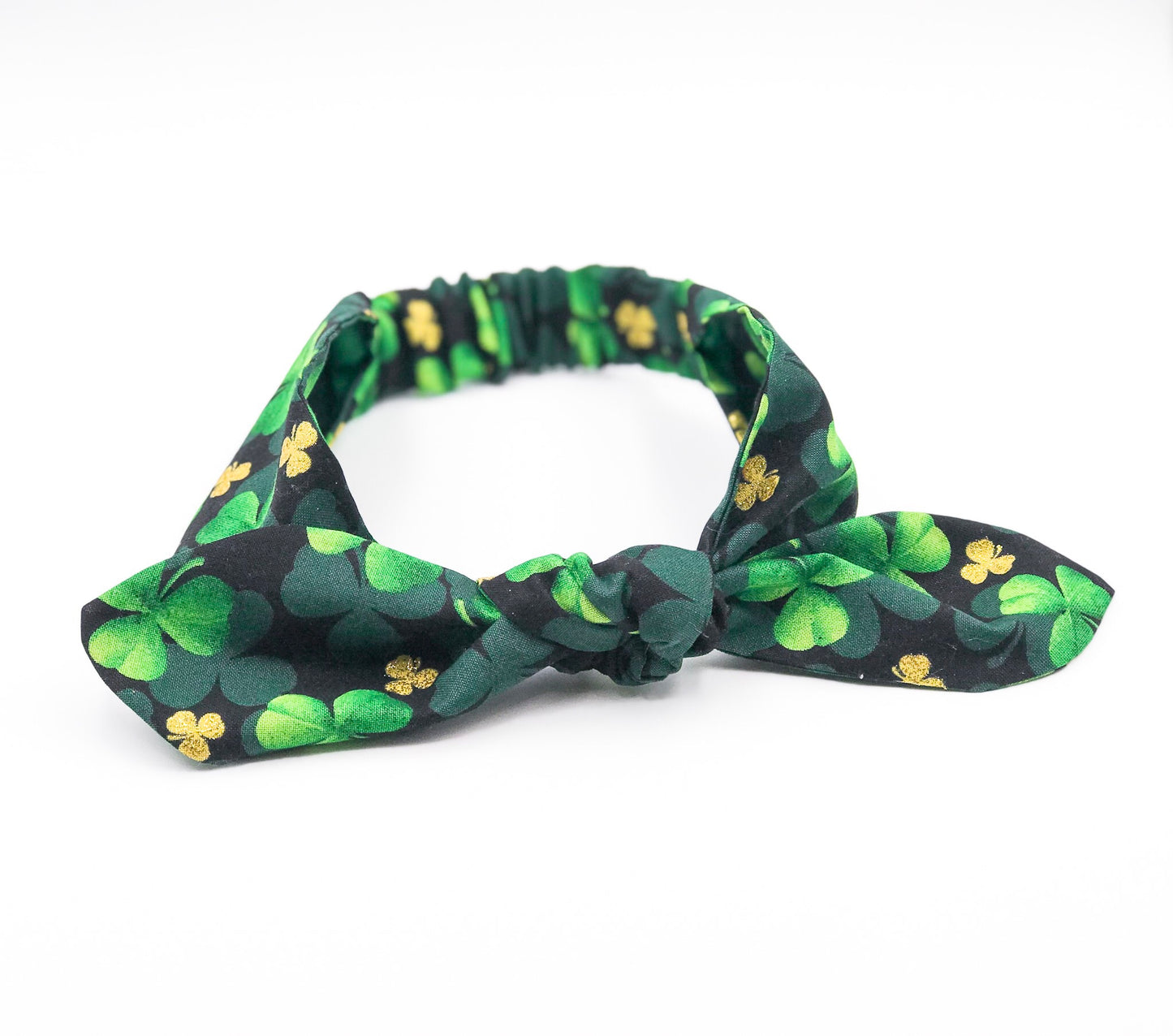 Green Clover Top Knot Headband I The Enchanted Magnolia