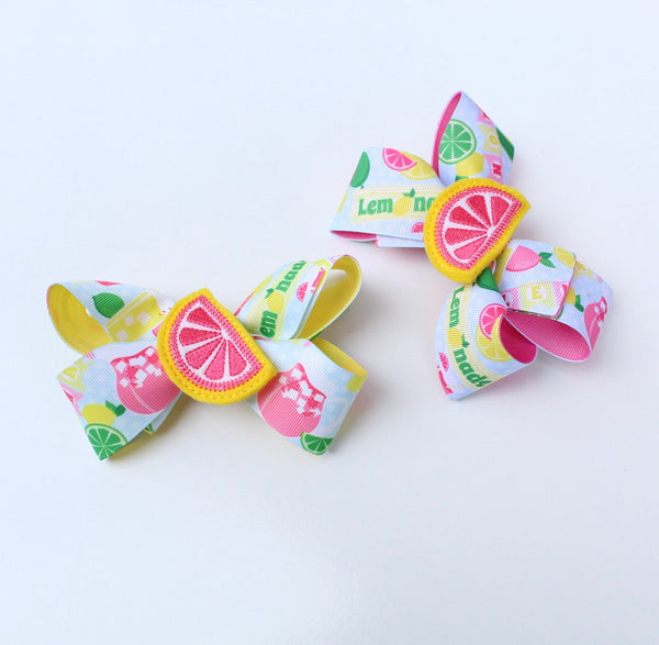 Lemonade Hair Bow I The Enchanted Magnolia