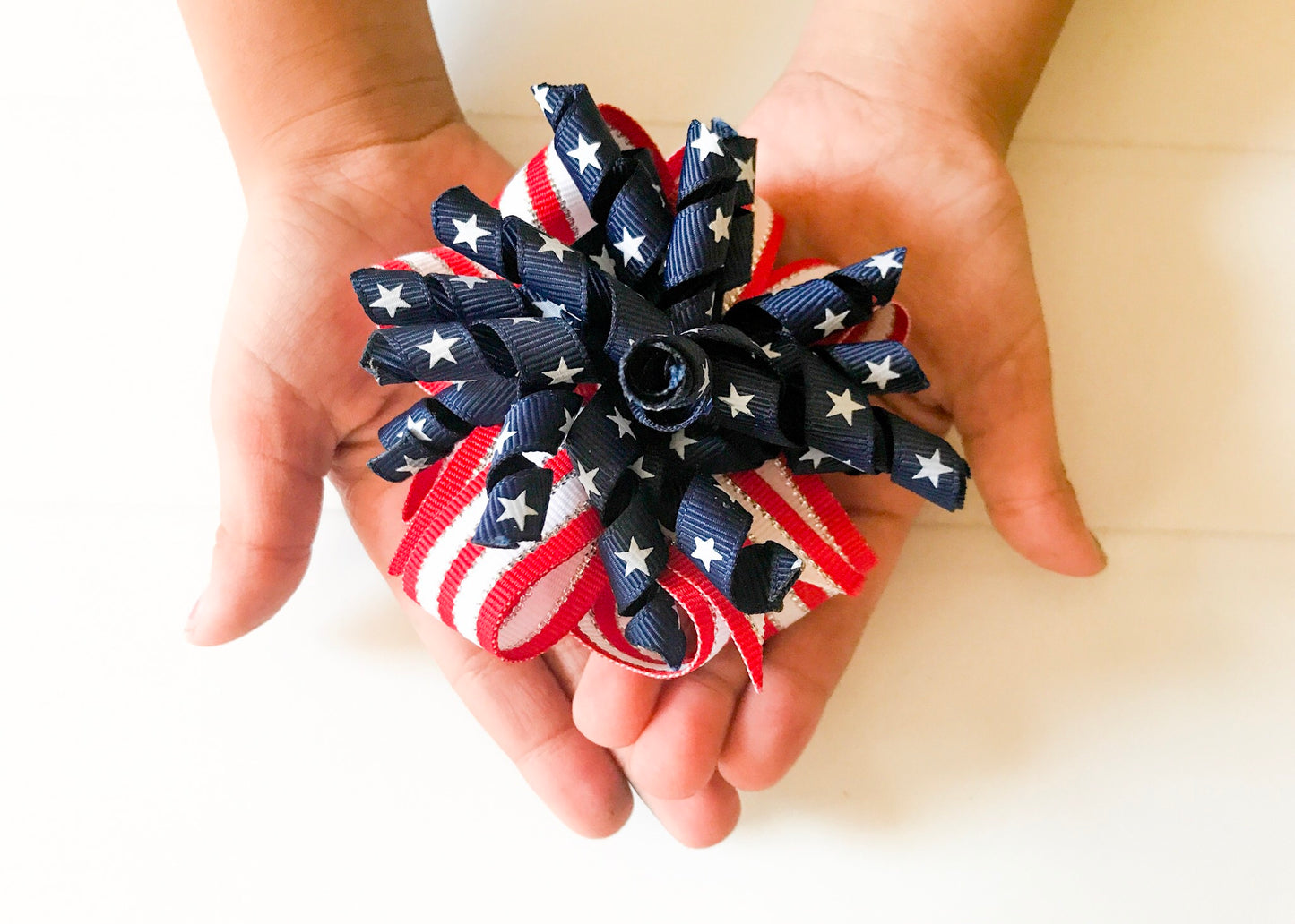 Patriotic Korker Hair Bow