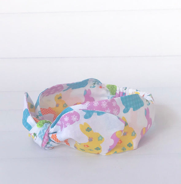 Easter Bunny Top Knot Headband Set I The Enchanted Magnolia