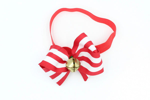 Jingle Bell Hair Bows French Barrettes I The Enchanted Magnolia