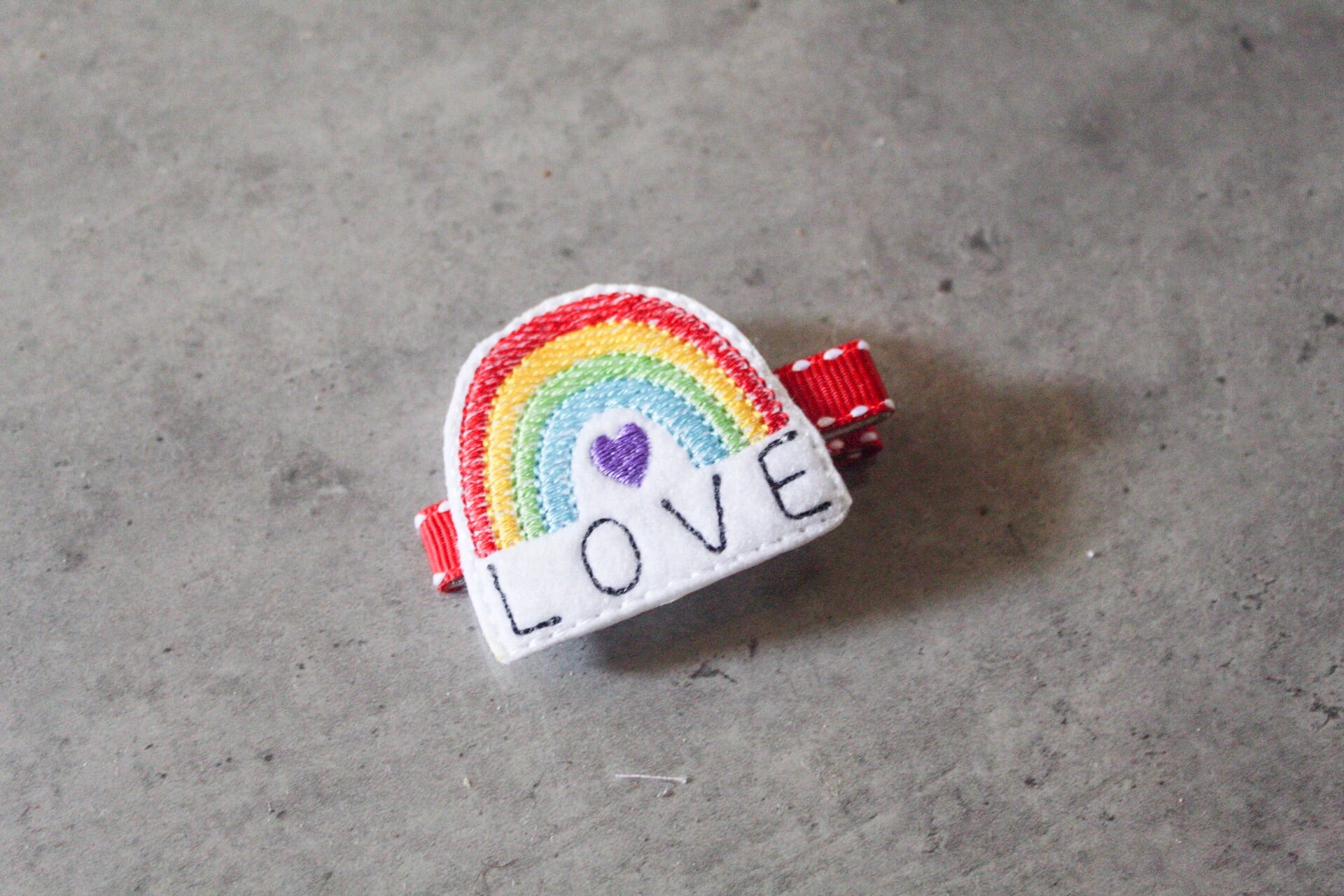 Rainbow Love Barrette Clips - The Enchanted Magnolia