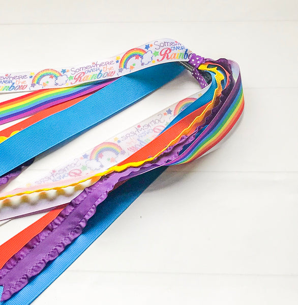 Over the Rainbow Ponytail Ribbon Streamers - The Enchanted Magnolia