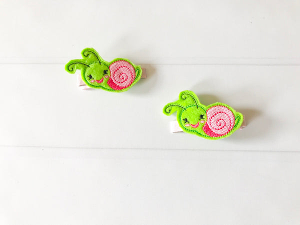 Snail Hair Barrette Set I The Enchanted Magnolia
