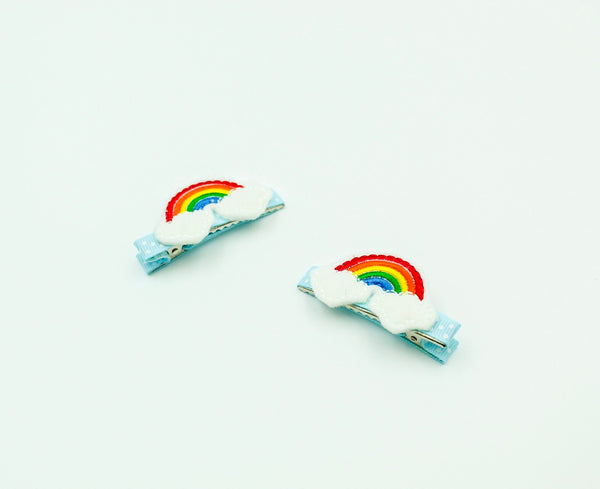 Rainbow Barrette Clips I The Enchanted Magnolia