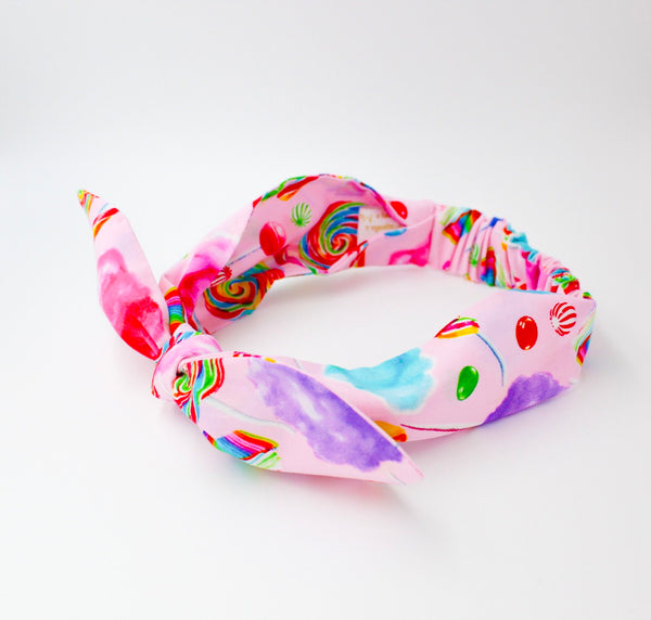 Rainbow Candy Top Knot Headband