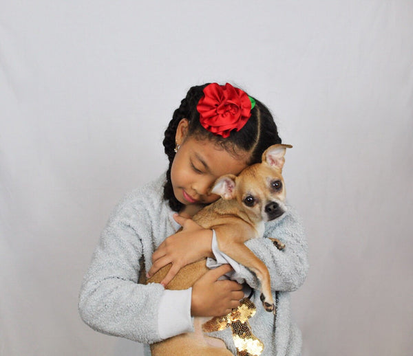 Red Flower Hair Clip I The Enchanted Magnolia